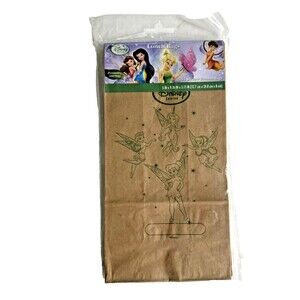 Set of 14 Y2K Disney TINKER BELL Lunch Bags Party Favor Paper Bag Tink Peter Pan
